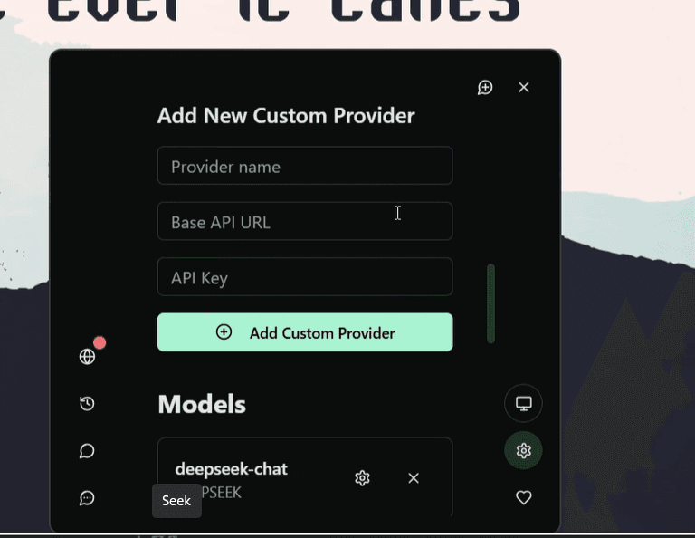 Quick-GPT Custom Provider
